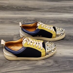 Louboutin gold & silver studded sneakers Women's 10.5